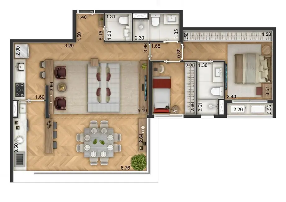 Foto 2 de Apartamento com 3 quartos à venda, 82m2 em Alto da Boa Vista, São Paulo - SP