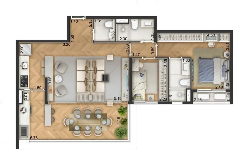 Foto 9 de Apartamento com 3 quartos à venda, 82m2 em Alto da Boa Vista, São Paulo - SP