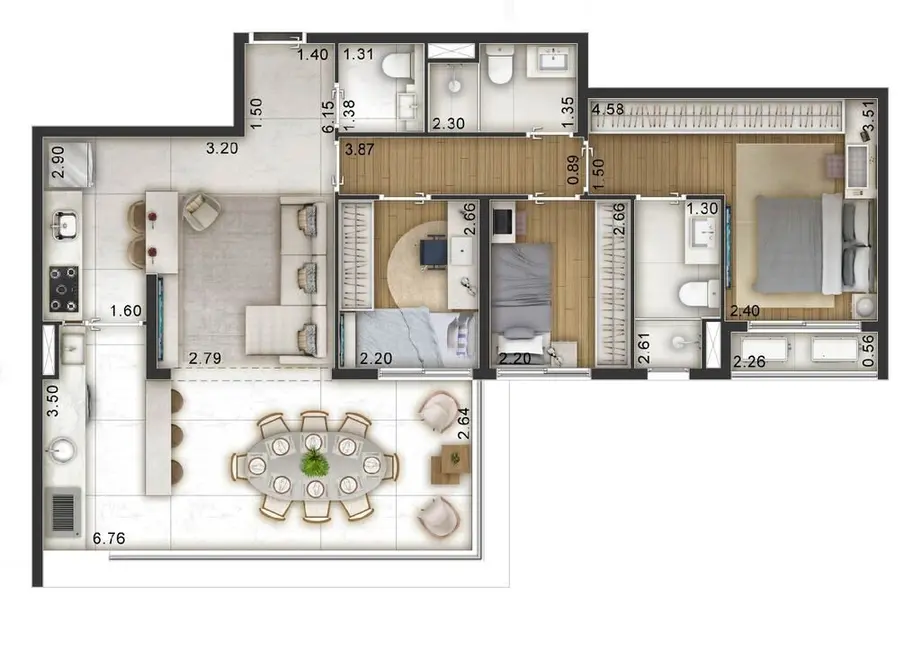Foto 4 de Apartamento com 3 quartos à venda, 82m2 em Alto da Boa Vista, São Paulo - SP