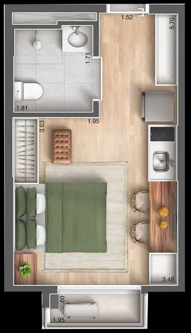 Foto 3 de Kitnet com 1 quarto à venda, 24m2 em Vila Dom Pedro I, São Paulo - SP