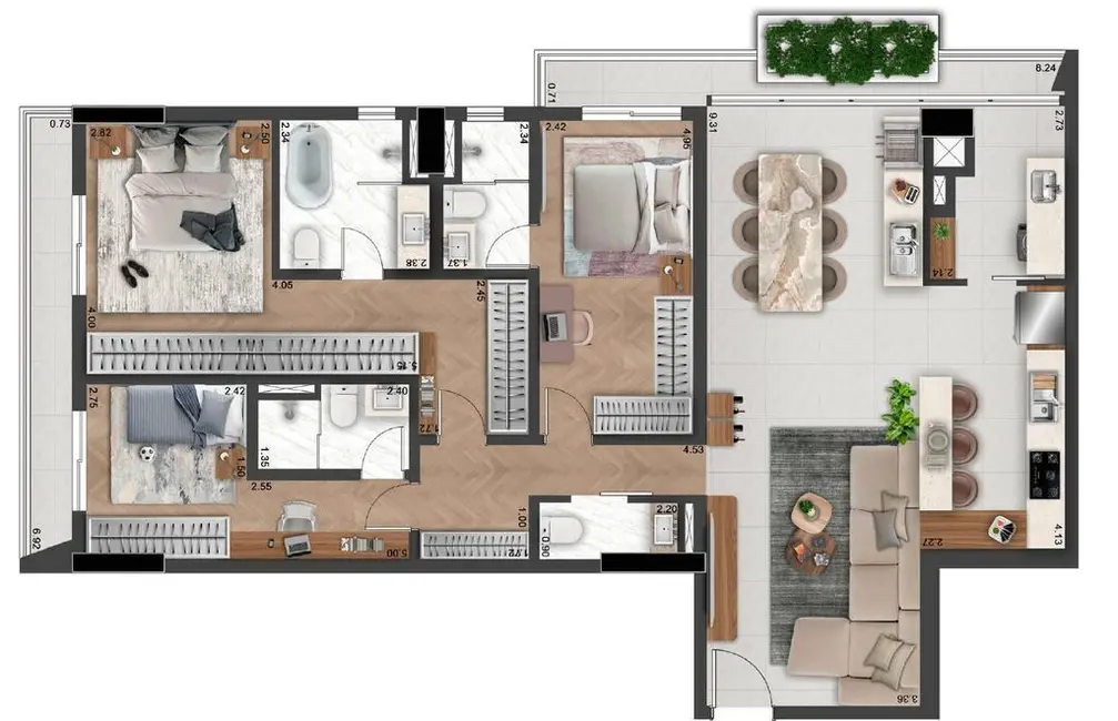Foto 3 de Apartamento com 3 quartos à venda, 89m2 em Tatuapé, São Paulo - SP