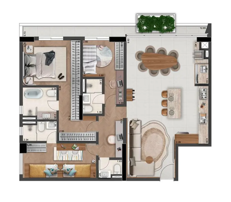 Foto 4 de Apartamento com 3 quartos à venda, 114m2 em Tatuapé, São Paulo - SP