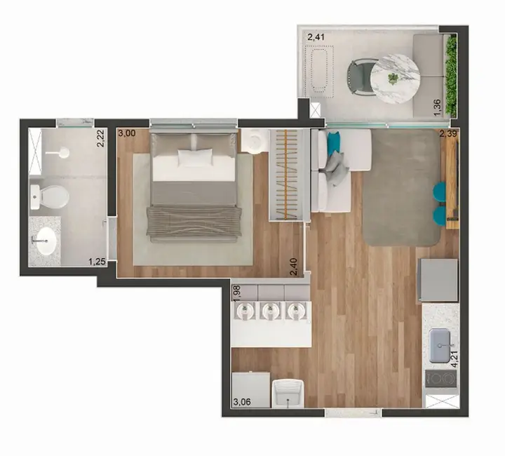 Apartamento com 1 quarto à venda, 26m2 em Brooklin Paulista, São Paulo - SP - imagem 7 Foto 7 de Apartamento com 1 quarto à venda, 26m2 em Brooklin Paulista, São Paulo - SP