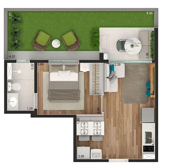 Apartamento com 1 quarto à venda, 26m2 em Brooklin Paulista, São Paulo - SP - imagem 1 Foto 1 de Apartamento com 1 quarto à venda, 26m2 em Brooklin Paulista, São Paulo - SP