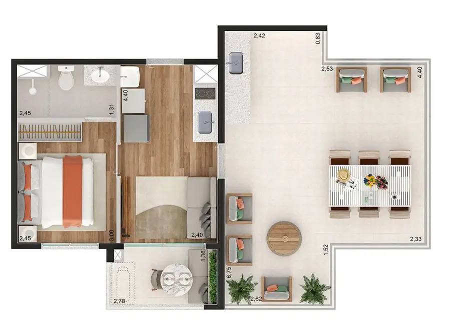 Apartamento com 1 quarto à venda, 26m2 em Brooklin Paulista, São Paulo - SP - imagem 3 Foto 3 de Apartamento com 1 quarto à venda, 26m2 em Brooklin Paulista, São Paulo - SP