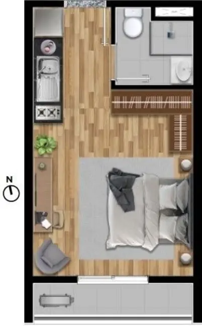 Kitnet com 1 quarto à venda, 31m2 em Cidade Patriarca, São Paulo - SP - imagem 9 Foto 9 de Kitnet com 1 quarto à venda, 31m2 em Cidade Patriarca, São Paulo - SP