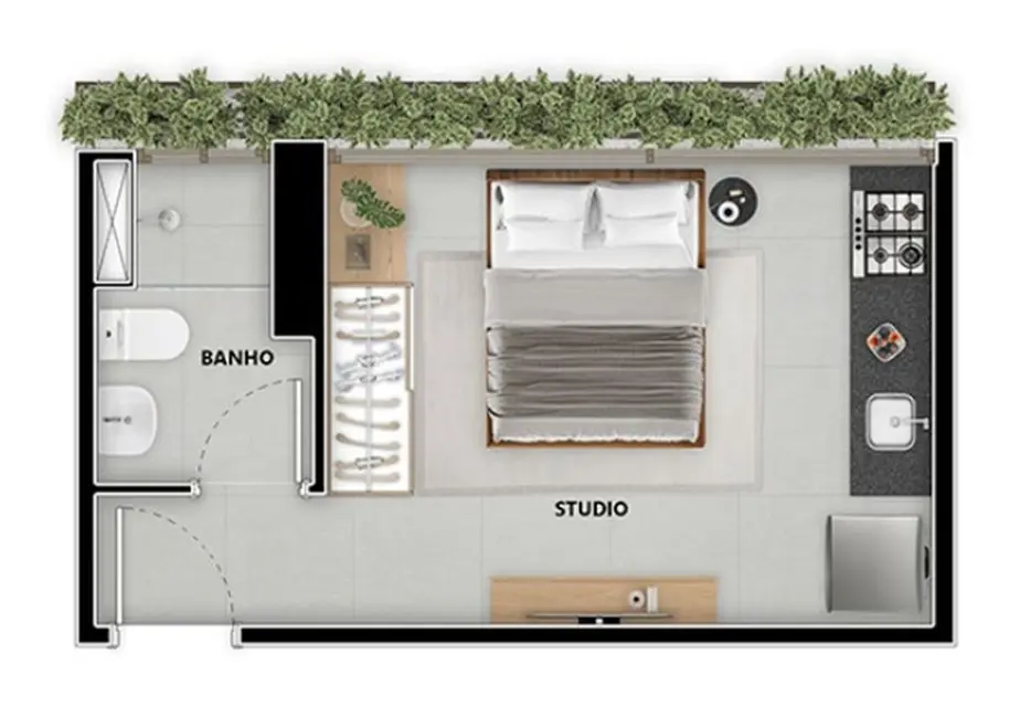Foto 3 de Kitnet com 1 quarto à venda, 28m2 em Moema, São Paulo - SP