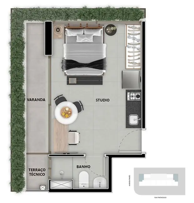 Foto 1 de Kitnet com 1 quarto à venda, 28m2 em Moema, São Paulo - SP