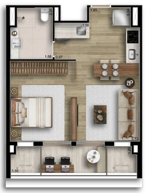 Foto 6 de Kitnet com 1 quarto à venda, 35m2 em Água Branca, São Paulo - SP