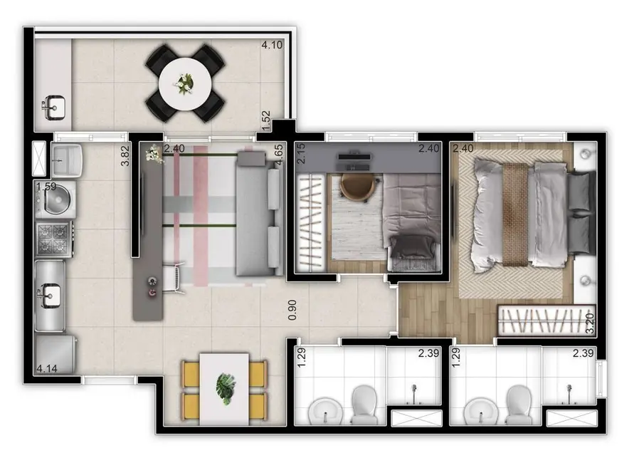 Apartamento com 3 quartos à venda, 71m2 em Vila Tolstoi, São Paulo - SP - imagem 1 Foto 1 de Apartamento com 3 quartos à venda, 71m2 em Vila Tolstoi, São Paulo - SP