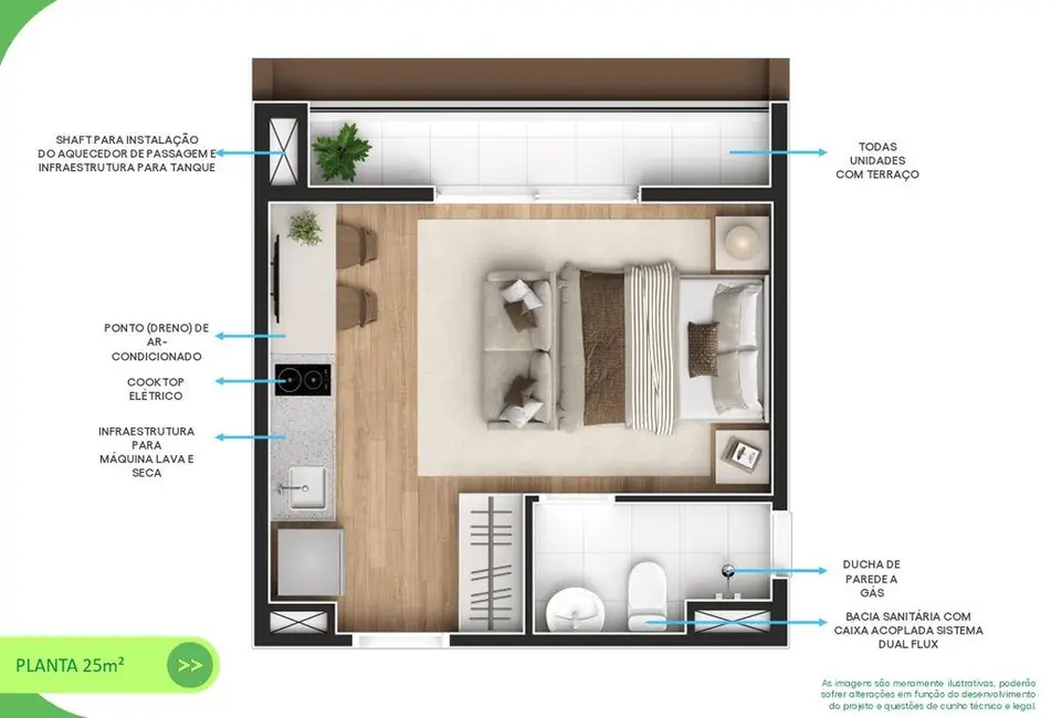 Foto 7 de Apartamento com 1 quarto à venda, 30m2 em Alto da Lapa, São Paulo - SP