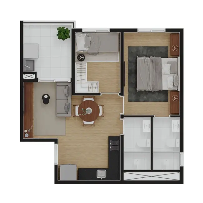 Apartamento com 2 quartos à venda, 33m2 em Jardim Marajoara, São Paulo - SP - imagem 2 Foto 2 de Apartamento com 2 quartos à venda, 33m2 em Jardim Marajoara, São Paulo - SP