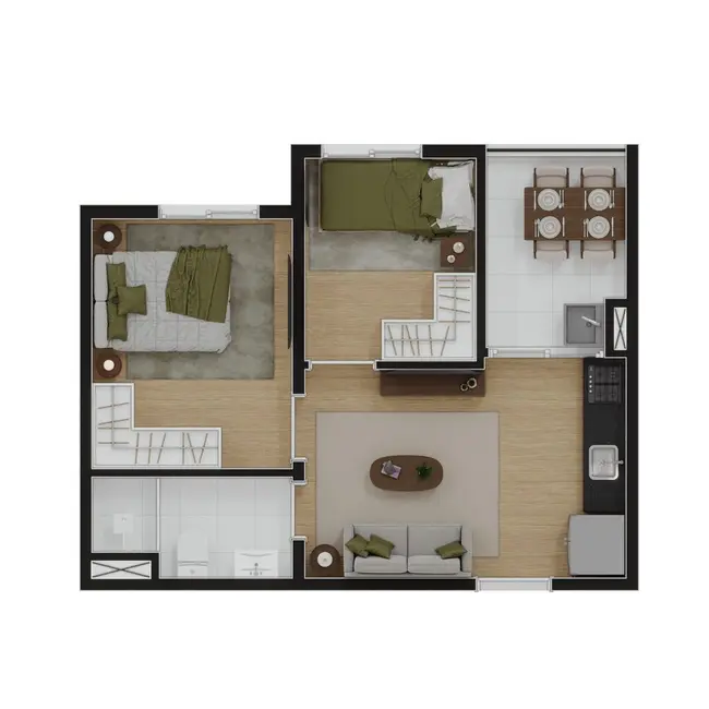 Apartamento com 2 quartos à venda, 33m2 em Jardim Marajoara, São Paulo - SP - imagem 3 Foto 3 de Apartamento com 2 quartos à venda, 33m2 em Jardim Marajoara, São Paulo - SP