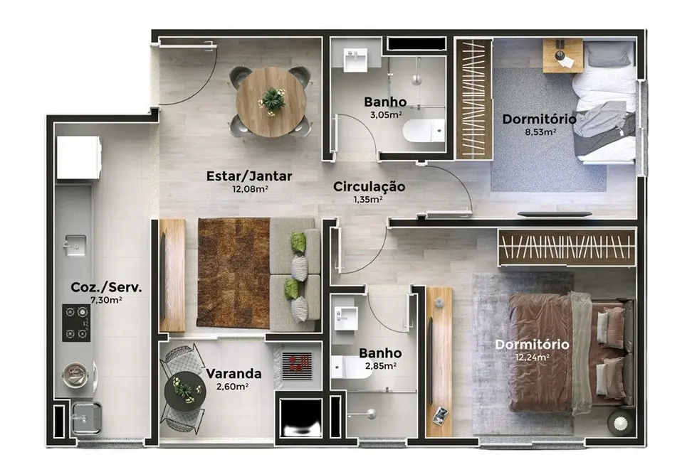 Foto 6 de Apartamento com 2 quartos à venda, 61m2 em Bela Vista, São Paulo - SP
