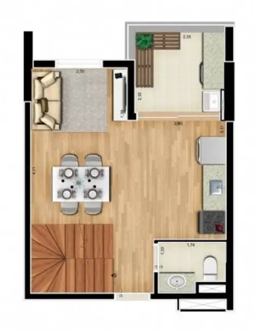 Foto 5 de Loft / Flat com 1 quarto à venda, 137m2 em Jardim do Mar, Sao Bernardo Do Campo - SP