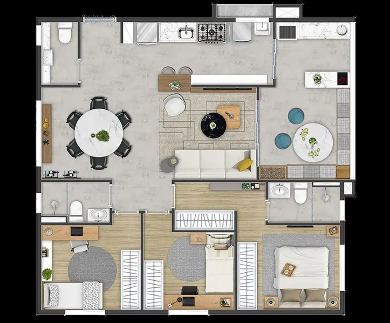 Foto 1 de Apartamento com 3 quartos à venda, 88m2 em Umuarama, Osasco - SP