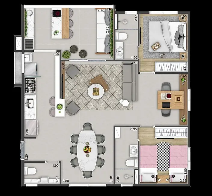 Foto 3 de Apartamento com 3 quartos à venda, 88m2 em Umuarama, Osasco - SP