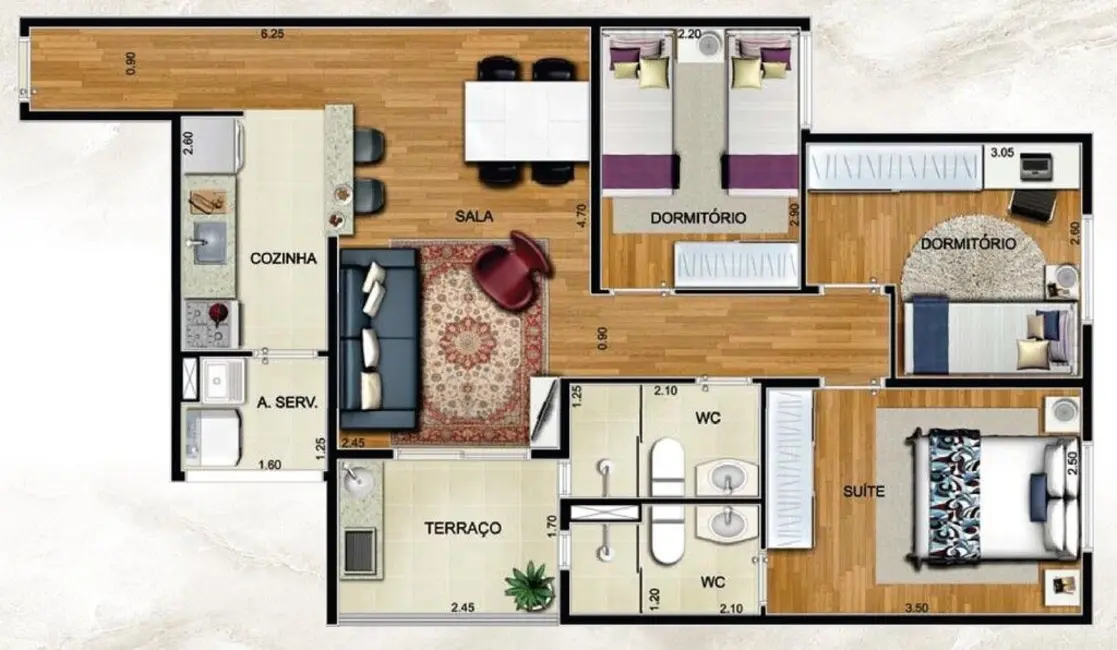 Foto 1 de Apartamento com 2 quartos à venda, 46m2 em Jardim Santa Cruz (Sacomã), São Paulo - SP