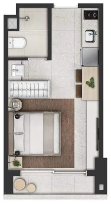Kitnet com 1 quarto à venda, 22m2 em Moema, São Paulo - SP - imagem 2 Foto 2 de Kitnet com 1 quarto à venda, 22m2 em Moema, São Paulo - SP