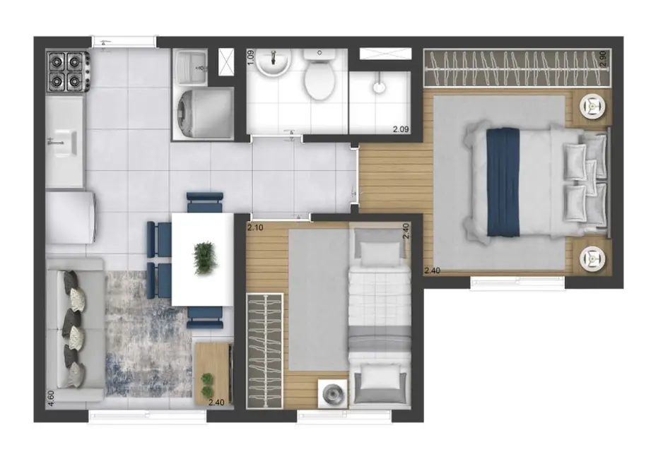 Apartamento com 2 quartos à venda, 32m2 em Itaquera, São Paulo - SP - imagem 3 Foto 3 de Apartamento com 2 quartos à venda, 32m2 em Itaquera, São Paulo - SP