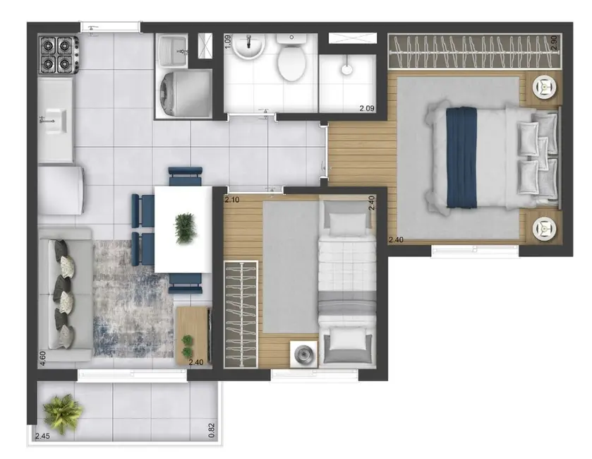 Apartamento com 2 quartos à venda, 32m2 em Itaquera, São Paulo - SP - imagem 2 Foto 2 de Apartamento com 2 quartos à venda, 32m2 em Itaquera, São Paulo - SP
