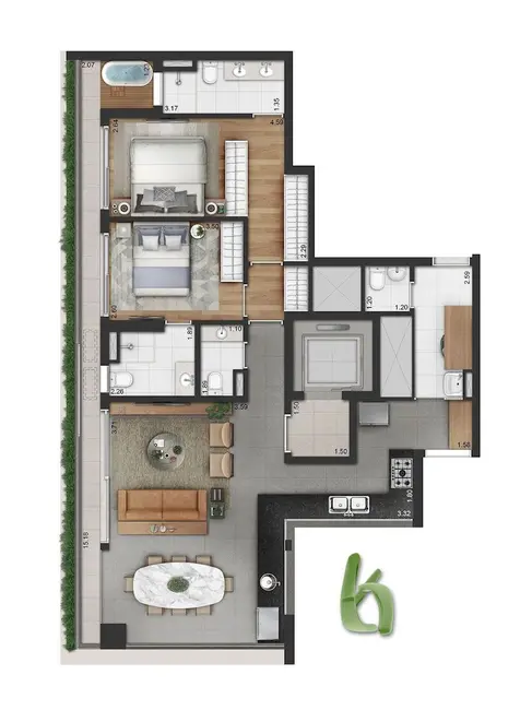 Apartamento com 3 quartos à venda, 150m2 em Moema, São Paulo - SP - imagem 2 Foto 2 de Apartamento com 3 quartos à venda, 150m2 em Moema, São Paulo - SP