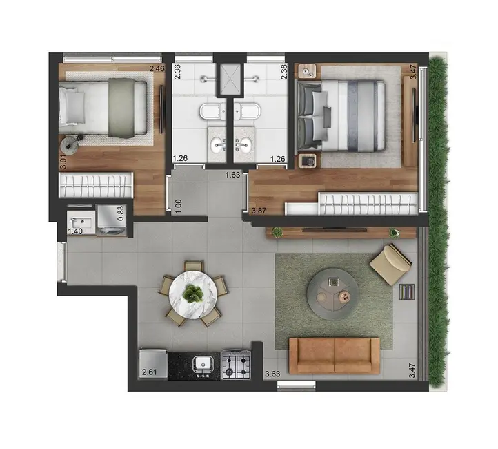 Apartamento com 3 quartos à venda, 150m2 em Moema, São Paulo - SP - imagem 7 Foto 7 de Apartamento com 3 quartos à venda, 150m2 em Moema, São Paulo - SP