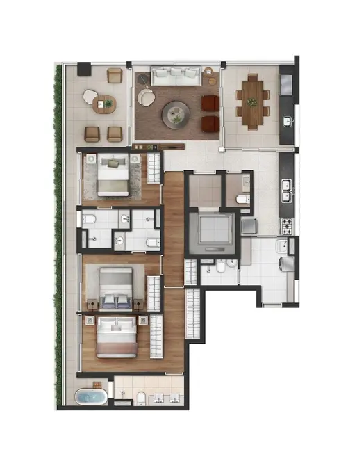 Foto 1 de Apartamento com 3 quartos à venda, 150m2 em Moema, São Paulo - SP