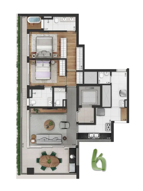 Foto 8 de Apartamento com 3 quartos à venda, 150m2 em Moema, São Paulo - SP