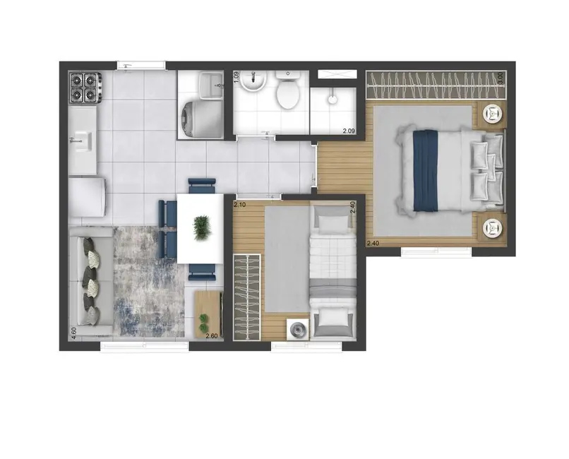 Foto 5 de Apartamento com 1 quarto à venda, 24m2 em Santo Amaro, São Paulo - SP