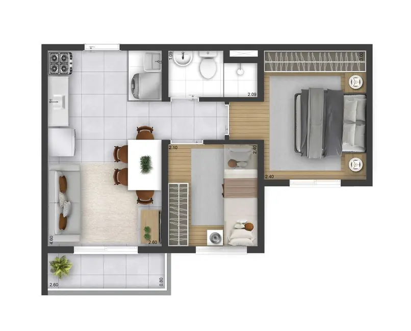 Foto 3 de Apartamento com 1 quarto à venda, 24m2 em Santo Amaro, São Paulo - SP