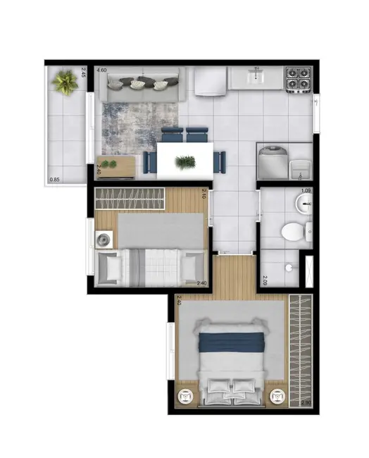Apartamento com 1 quarto à venda, 27m2 em Butantã, São Paulo - SP - imagem 5 Foto 5 de Apartamento com 1 quarto à venda, 27m2 em Butantã, São Paulo - SP