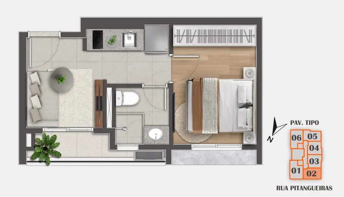 Foto 7 de Apartamento com 1 quarto à venda, 26m2 em São Paulo - SP