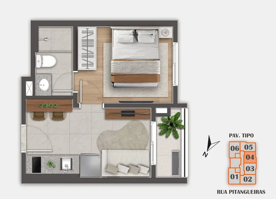 Foto 4 de Apartamento com 1 quarto à venda, 25m2 em São Paulo - SP