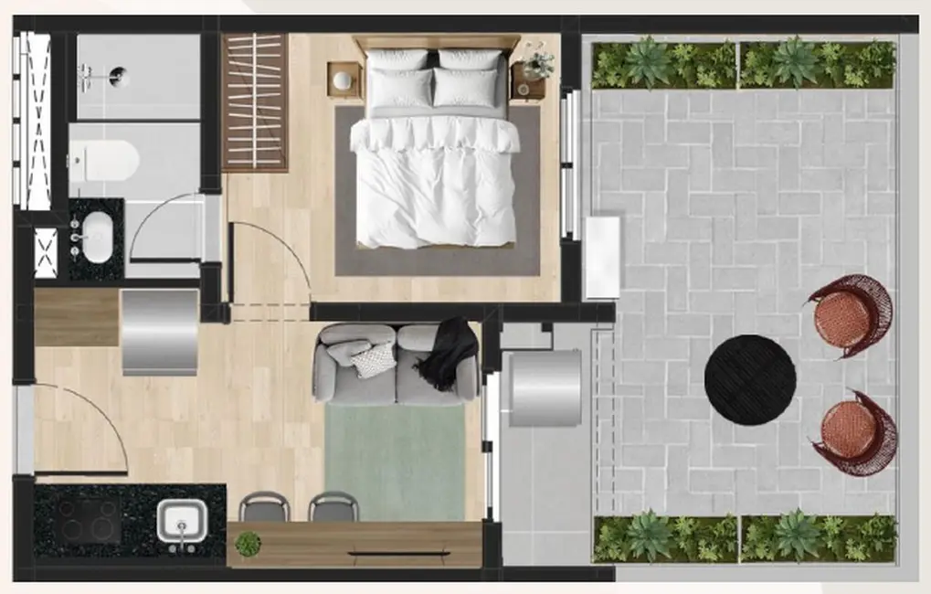 Apartamento com 1 quarto à venda, 25m2 em São Paulo - SP - imagem 7 Foto 7 de Apartamento com 1 quarto à venda, 25m2 em São Paulo - SP