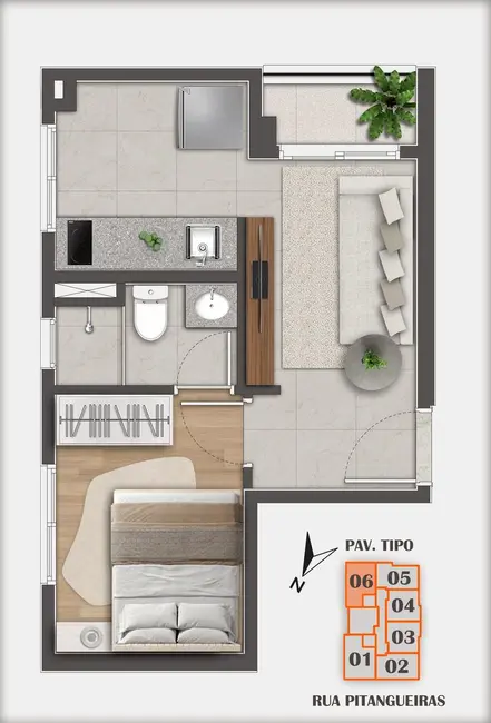 Foto 5 de Apartamento com 1 quarto à venda, 25m2 em São Paulo - SP