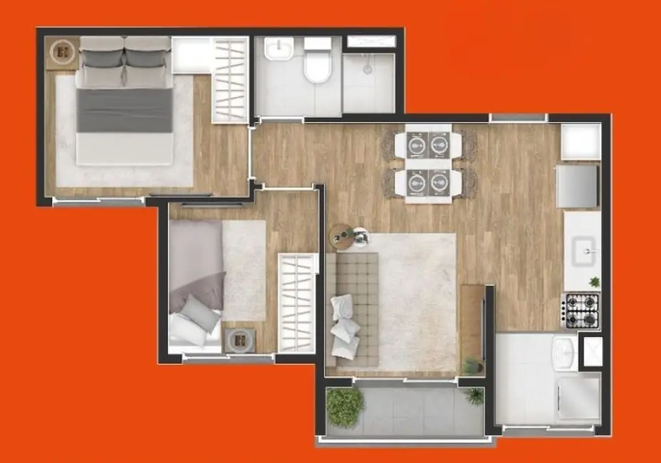 Foto 3 de Apartamento com 2 quartos à venda, 37m2 em Campo Grande, São Paulo - SP