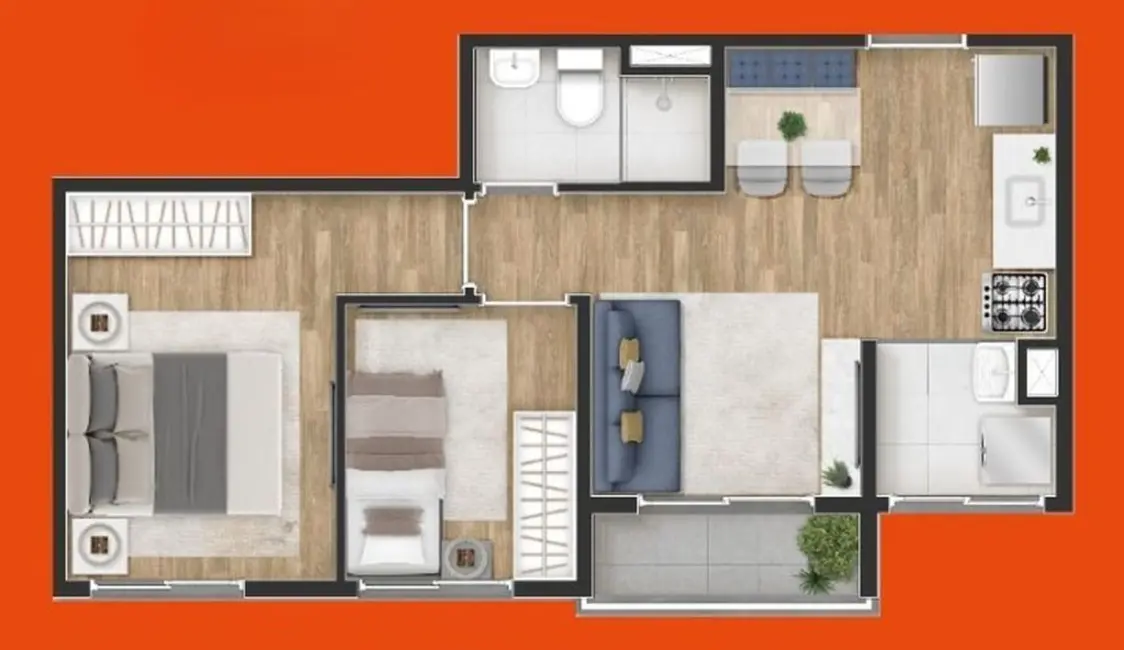 Foto 2 de Apartamento com 2 quartos à venda, 37m2 em Campo Grande, São Paulo - SP