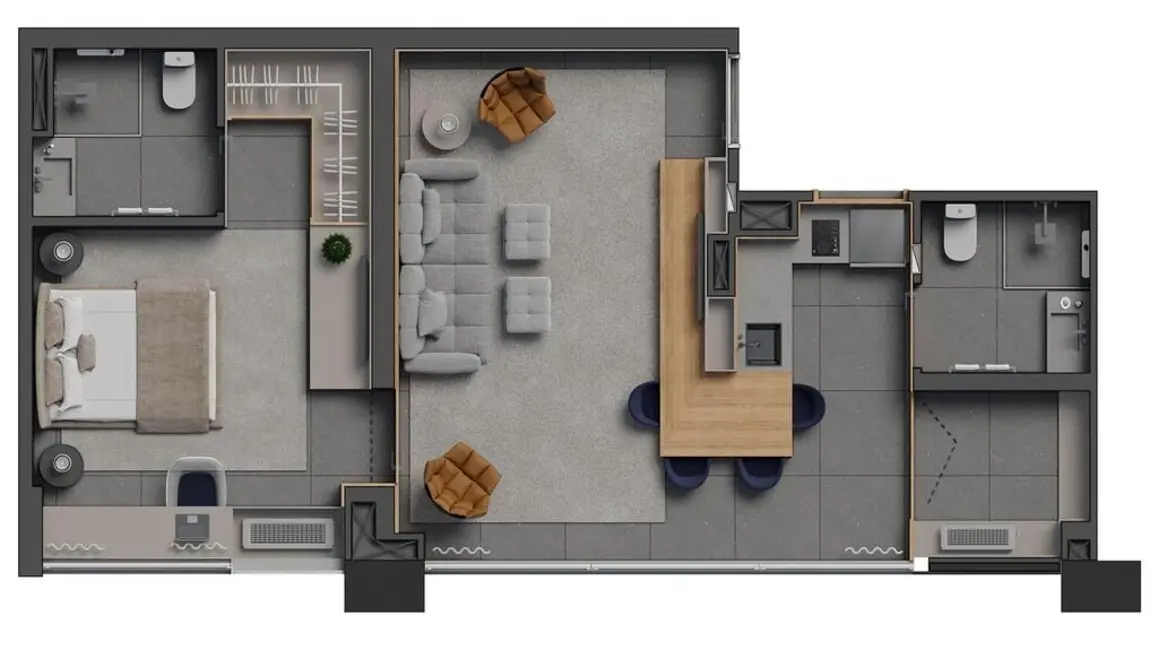 Kitnet com 1 quarto à venda, 41m2 em Itaim Bibi, São Paulo - SP - imagem 5 Foto 5 de Kitnet com 1 quarto à venda, 41m2 em Itaim Bibi, São Paulo - SP