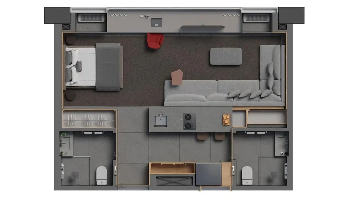Kitnet com 1 quarto à venda, 41m2 em Itaim Bibi, São Paulo - SP - imagem 4 Foto 4 de Kitnet com 1 quarto à venda, 41m2 em Itaim Bibi, São Paulo - SP