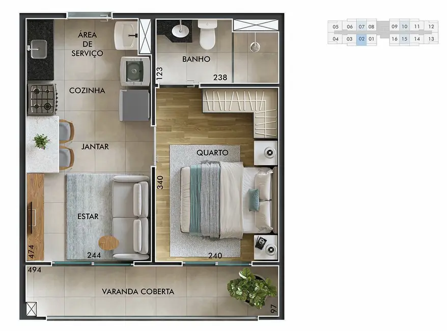 Foto 3 de Apartamento com 2 quartos à venda, 40m2 em Tucuruvi, São Paulo - SP