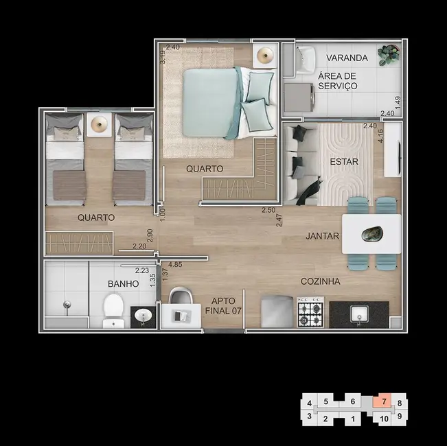 Foto 5 de Apartamento com 2 quartos à venda, 40m2 em Colônia (Zona Leste), São Paulo - SP