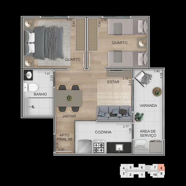 Foto 4 de Apartamento com 2 quartos à venda, 40m2 em Colônia (Zona Leste), São Paulo - SP