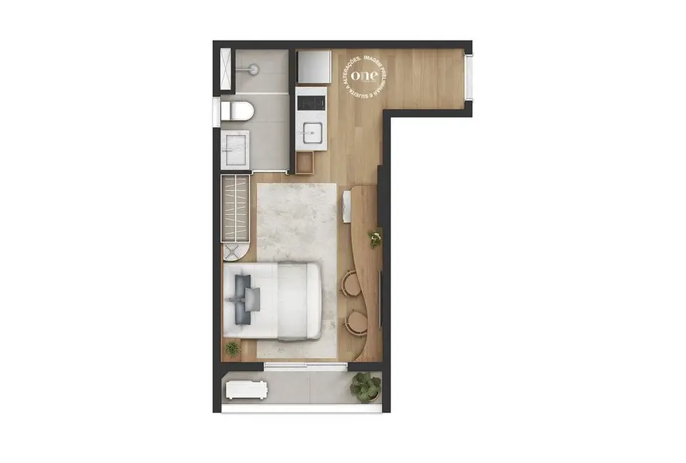 Foto 2 de Kitnet com 1 quarto à venda, 19m2 em Liberdade, São Paulo - SP