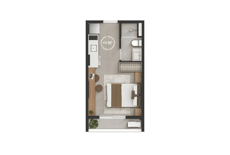 Foto 3 de Kitnet com 1 quarto à venda, 19m2 em Liberdade, São Paulo - SP