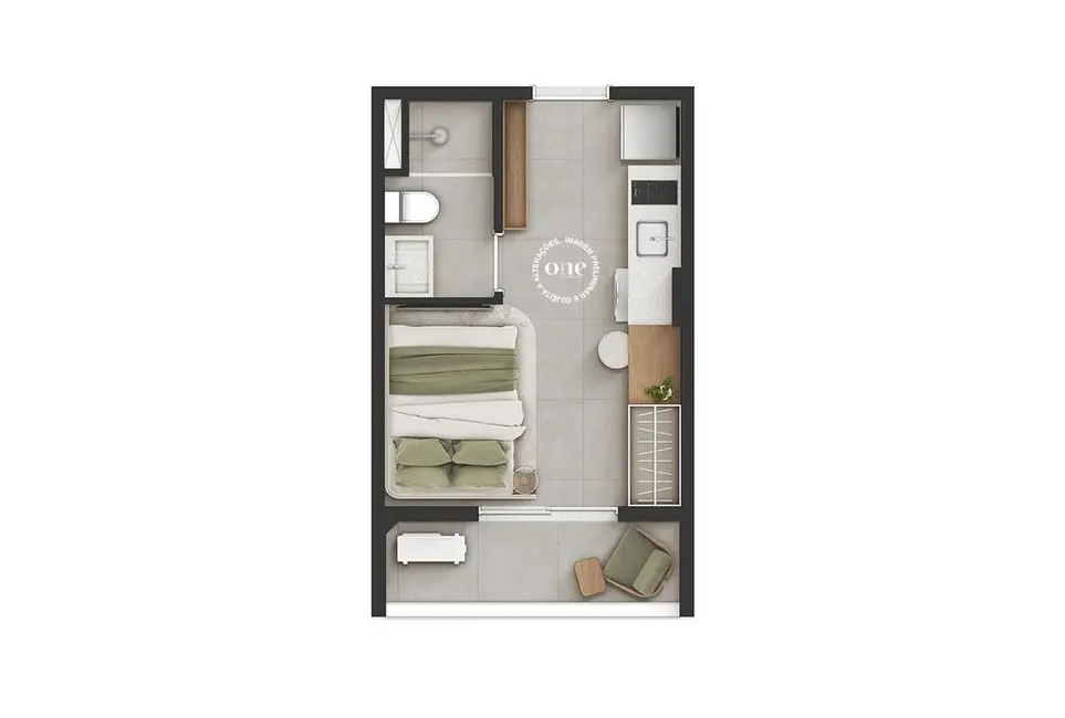 Foto 1 de Kitnet com 1 quarto à venda, 19m2 em Liberdade, São Paulo - SP