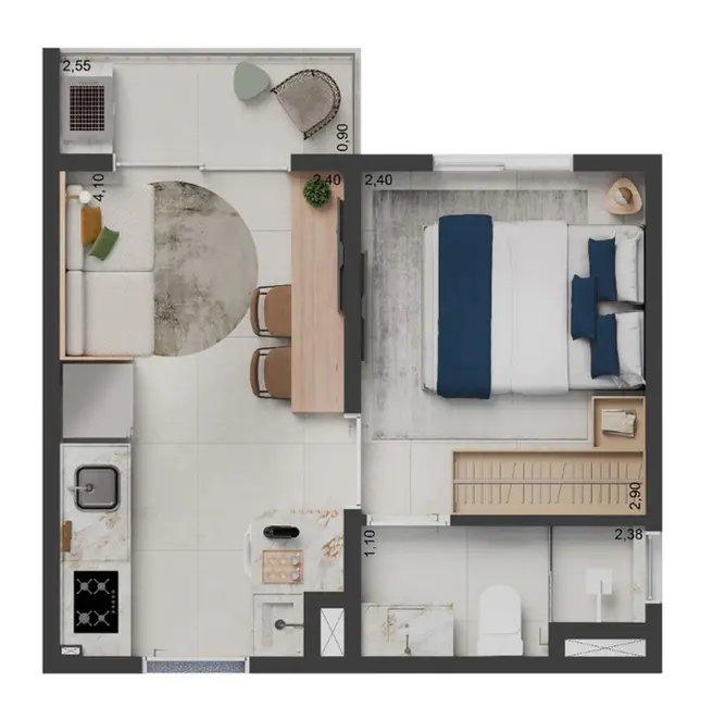 Apartamento com 1 quarto à venda, 24m2 em Ipiranga, São Paulo - SP - imagem 1 Foto 1 de Apartamento com 1 quarto à venda, 24m2 em Ipiranga, São Paulo - SP