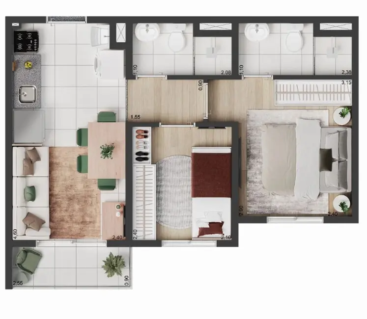 Apartamento com 1 quarto à venda, 24m2 em Ipiranga, São Paulo - SP - imagem 5 Foto 5 de Apartamento com 1 quarto à venda, 24m2 em Ipiranga, São Paulo - SP