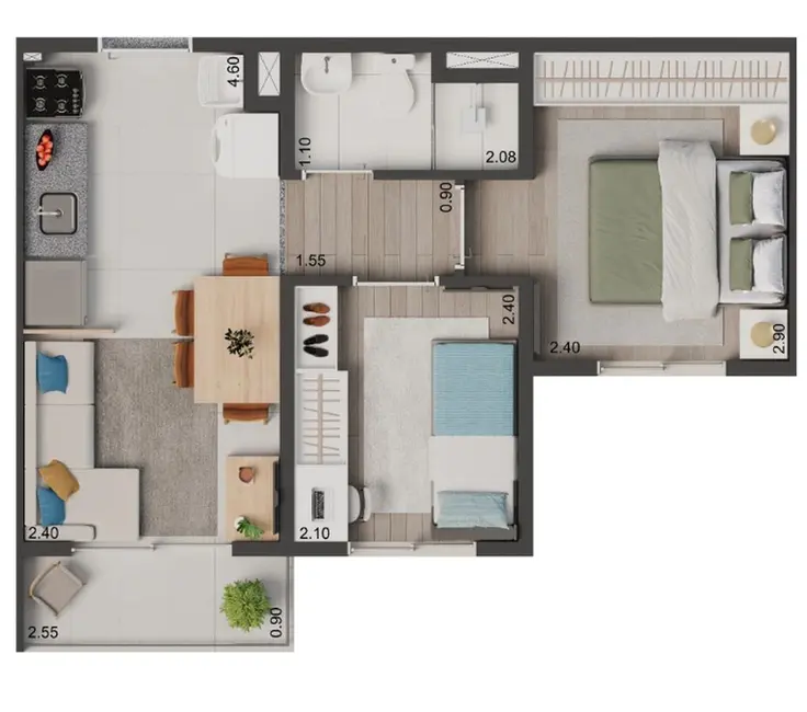 Apartamento com 1 quarto à venda, 24m2 em Ipiranga, São Paulo - SP - imagem 4 Foto 4 de Apartamento com 1 quarto à venda, 24m2 em Ipiranga, São Paulo - SP