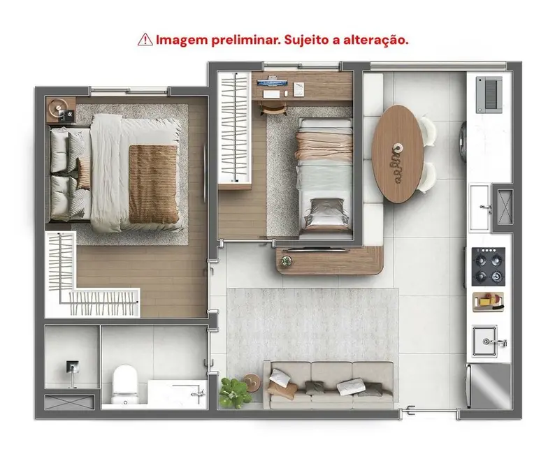 Foto 1 de Apartamento com 2 quartos à venda, 44m2 em Interlagos, São Paulo - SP